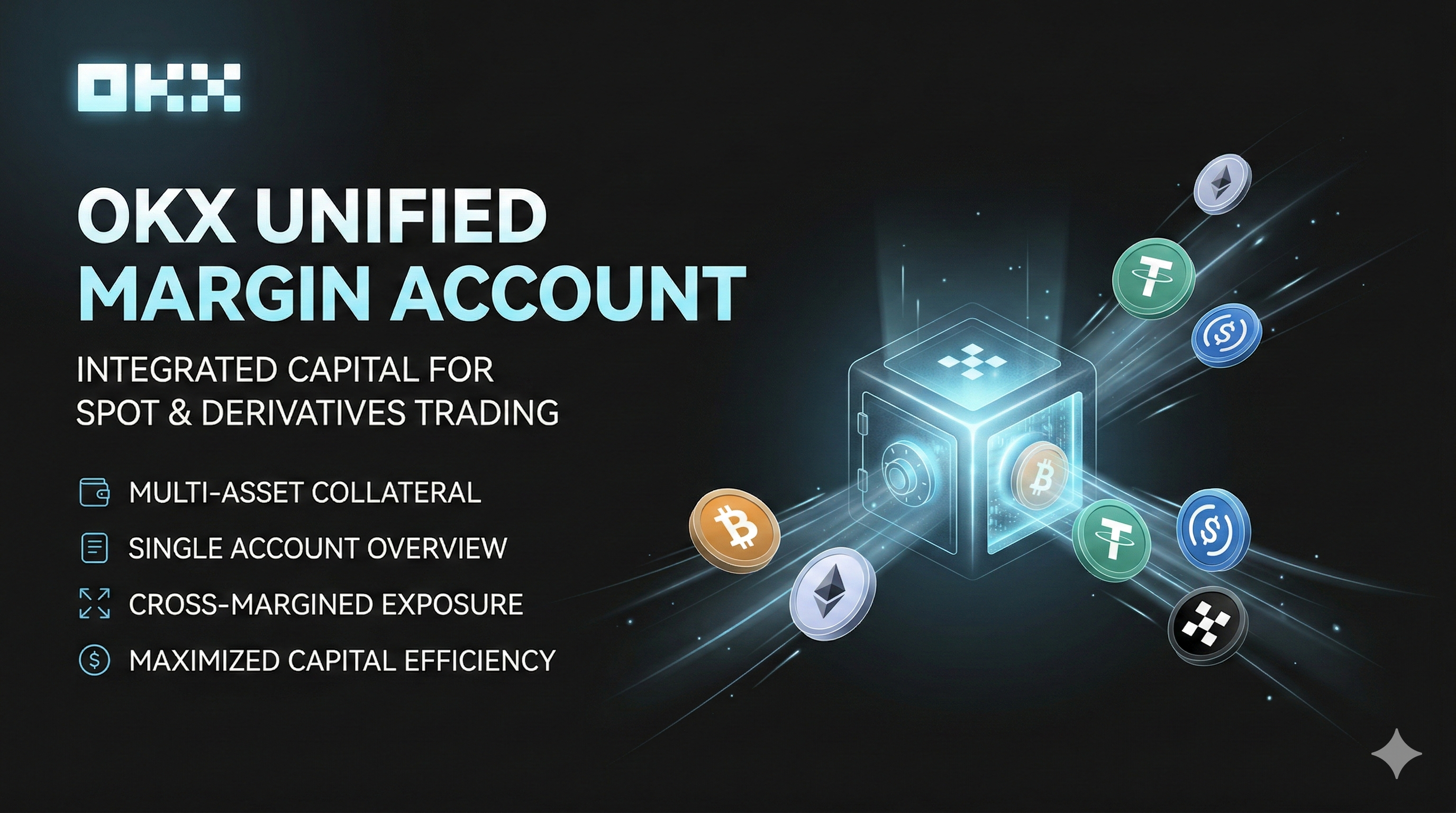 OKX exchange unified account interface showing portfolio margin and multi-asset collateral features